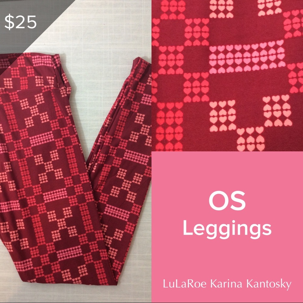 LuLaRoe OS Valentine leggings